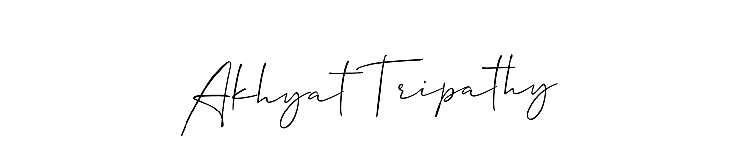 Also You can easily find your signature by using the search form. We will create Akhyat Tripathy name handwritten signature images for you free of cost using Allison_Script sign style. Akhyat Tripathy signature style 2 images and pictures png