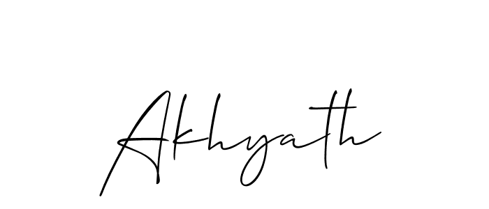 Allison_Script is a professional signature style that is perfect for those who want to add a touch of class to their signature. It is also a great choice for those who want to make their signature more unique. Get Akhyath name to fancy signature for free. Akhyath signature style 2 images and pictures png