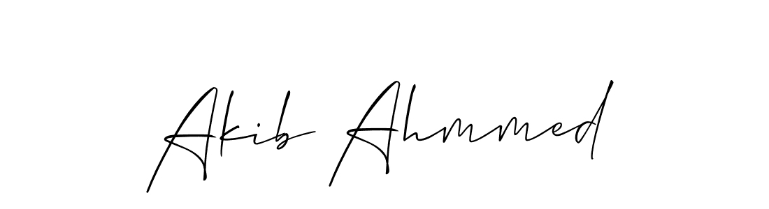 Also You can easily find your signature by using the search form. We will create Akib Ahmmed name handwritten signature images for you free of cost using Allison_Script sign style. Akib Ahmmed signature style 2 images and pictures png