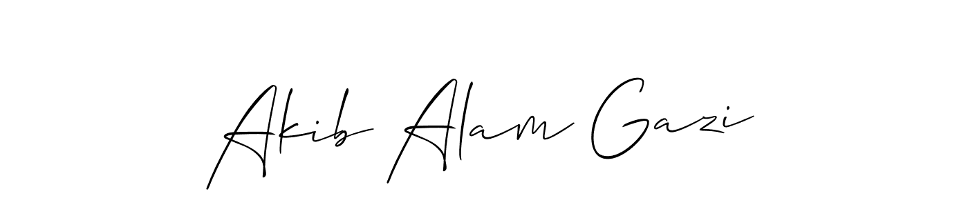 Allison_Script is a professional signature style that is perfect for those who want to add a touch of class to their signature. It is also a great choice for those who want to make their signature more unique. Get Akib Alam Gazi name to fancy signature for free. Akib Alam Gazi signature style 2 images and pictures png