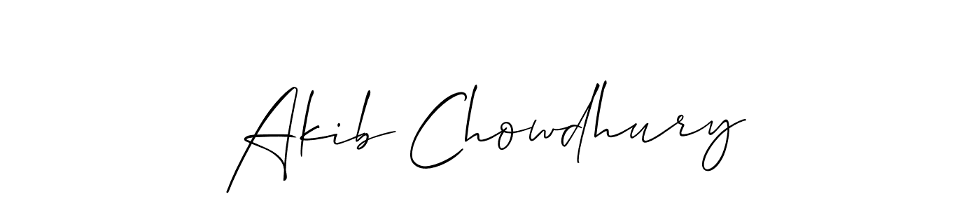 if you are searching for the best signature style for your name Akib Chowdhury. so please give up your signature search. here we have designed multiple signature styles  using Allison_Script. Akib Chowdhury signature style 2 images and pictures png