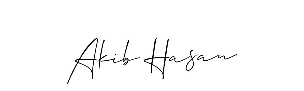 Create a beautiful signature design for name Akib Hasan. With this signature (Allison_Script) fonts, you can make a handwritten signature for free. Akib Hasan signature style 2 images and pictures png