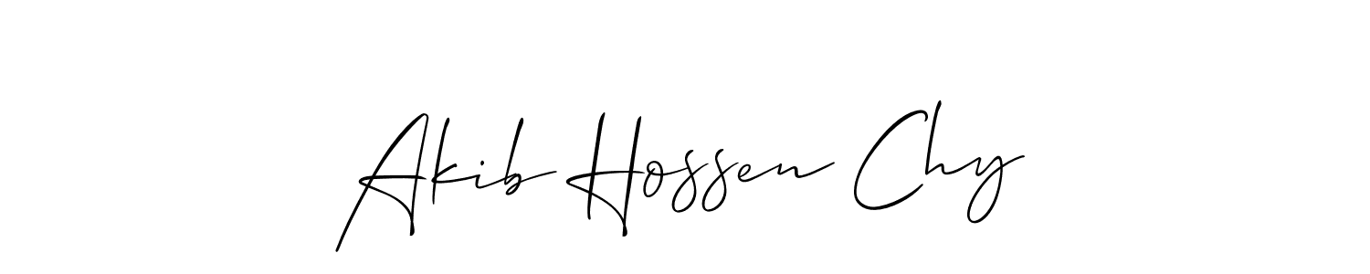 Also we have Akib Hossen Chy name is the best signature style. Create professional handwritten signature collection using Allison_Script autograph style. Akib Hossen Chy signature style 2 images and pictures png