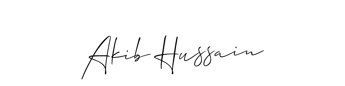 Allison_Script is a professional signature style that is perfect for those who want to add a touch of class to their signature. It is also a great choice for those who want to make their signature more unique. Get Akib Hussain name to fancy signature for free. Akib Hussain signature style 2 images and pictures png