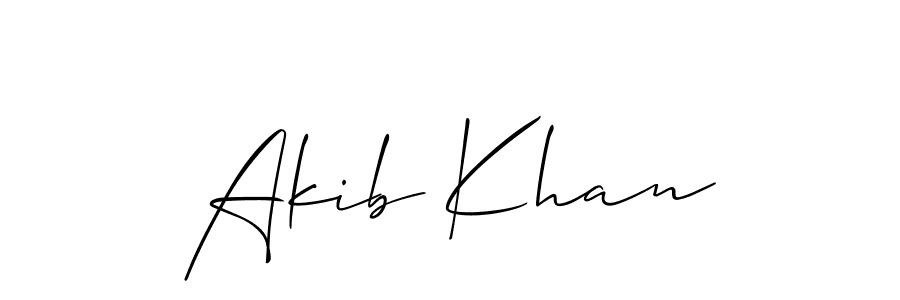Design your own signature with our free online signature maker. With this signature software, you can create a handwritten (Allison_Script) signature for name Akib Khan. Akib Khan signature style 2 images and pictures png
