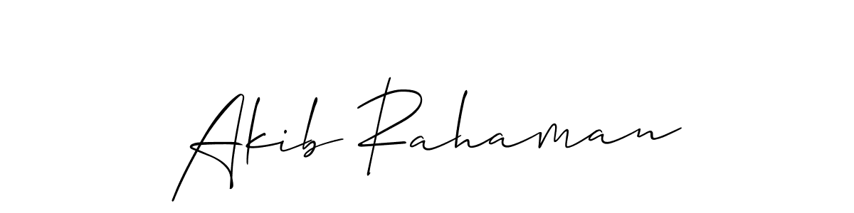 Also we have Akib Rahaman name is the best signature style. Create professional handwritten signature collection using Allison_Script autograph style. Akib Rahaman signature style 2 images and pictures png