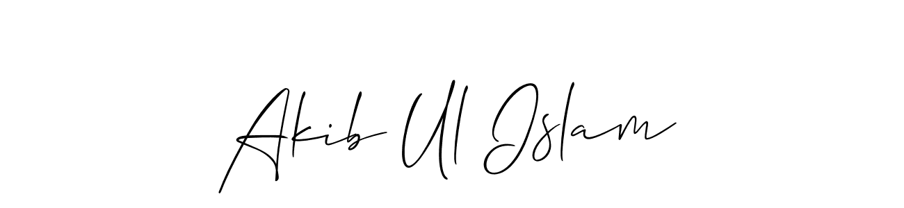 Use a signature maker to create a handwritten signature online. With this signature software, you can design (Allison_Script) your own signature for name Akib Ul Islam. Akib Ul Islam signature style 2 images and pictures png