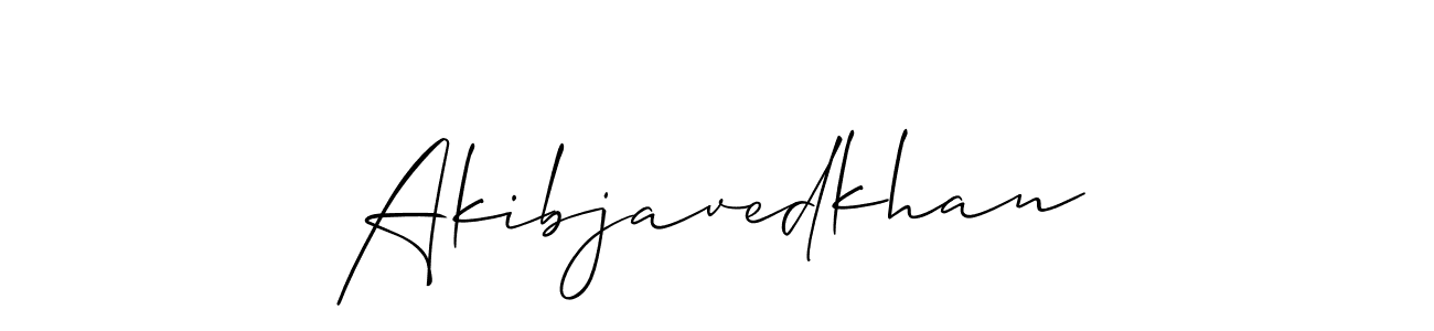 Use a signature maker to create a handwritten signature online. With this signature software, you can design (Allison_Script) your own signature for name Akibjavedkhan. Akibjavedkhan signature style 2 images and pictures png