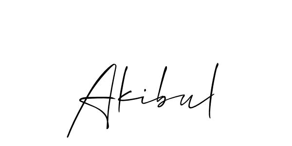 Create a beautiful signature design for name Akibul. With this signature (Allison_Script) fonts, you can make a handwritten signature for free. Akibul signature style 2 images and pictures png