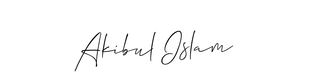 How to make Akibul Islam signature? Allison_Script is a professional autograph style. Create handwritten signature for Akibul Islam name. Akibul Islam signature style 2 images and pictures png