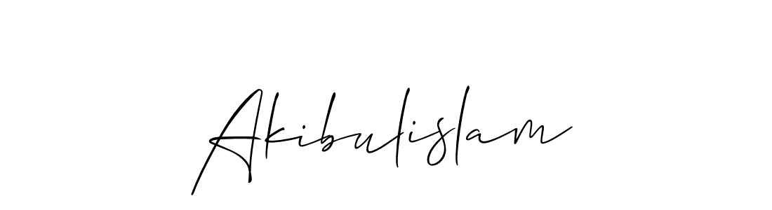 Create a beautiful signature design for name Akibulislam. With this signature (Allison_Script) fonts, you can make a handwritten signature for free. Akibulislam signature style 2 images and pictures png