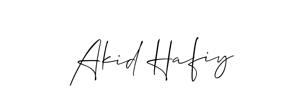 Also You can easily find your signature by using the search form. We will create Akid Hafiy name handwritten signature images for you free of cost using Allison_Script sign style. Akid Hafiy signature style 2 images and pictures png