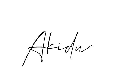 Also we have Akidu name is the best signature style. Create professional handwritten signature collection using Allison_Script autograph style. Akidu signature style 2 images and pictures png