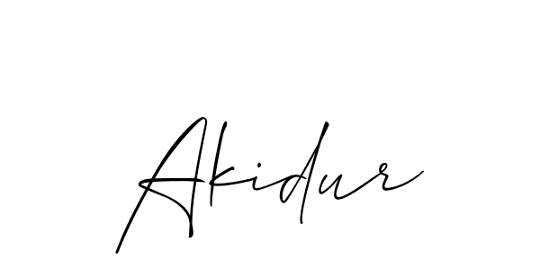 The best way (Allison_Script) to make a short signature is to pick only two or three words in your name. The name Akidur include a total of six letters. For converting this name. Akidur signature style 2 images and pictures png