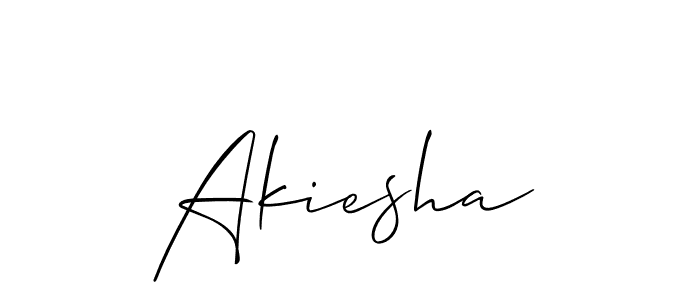 Also You can easily find your signature by using the search form. We will create Akiesha name handwritten signature images for you free of cost using Allison_Script sign style. Akiesha signature style 2 images and pictures png