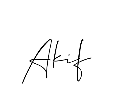 Make a beautiful signature design for name Akif. With this signature (Allison_Script) style, you can create a handwritten signature for free. Akif signature style 2 images and pictures png