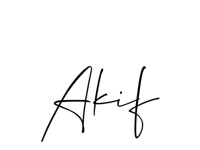 Make a beautiful signature design for name Akif. With this signature (Allison_Script) style, you can create a handwritten signature for free. Akif signature style 2 images and pictures png