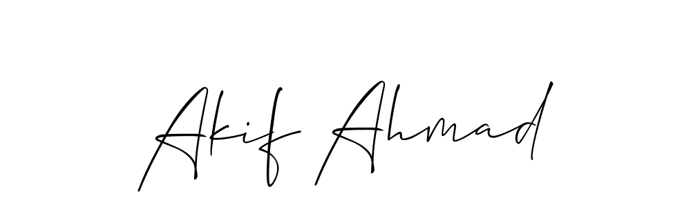 Make a short Akif Ahmad signature style. Manage your documents anywhere anytime using Allison_Script. Create and add eSignatures, submit forms, share and send files easily. Akif Ahmad signature style 2 images and pictures png