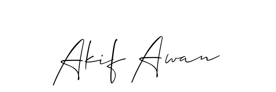 if you are searching for the best signature style for your name Akif Awan. so please give up your signature search. here we have designed multiple signature styles  using Allison_Script. Akif Awan signature style 2 images and pictures png