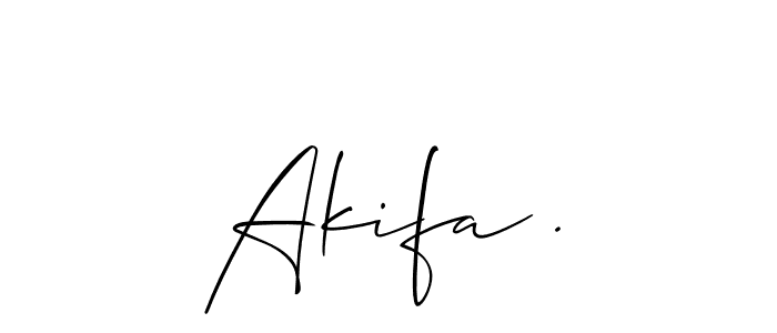 Allison_Script is a professional signature style that is perfect for those who want to add a touch of class to their signature. It is also a great choice for those who want to make their signature more unique. Get Akifa . name to fancy signature for free. Akifa . signature style 2 images and pictures png