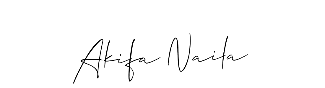 Make a beautiful signature design for name Akifa Naila. With this signature (Allison_Script) style, you can create a handwritten signature for free. Akifa Naila signature style 2 images and pictures png