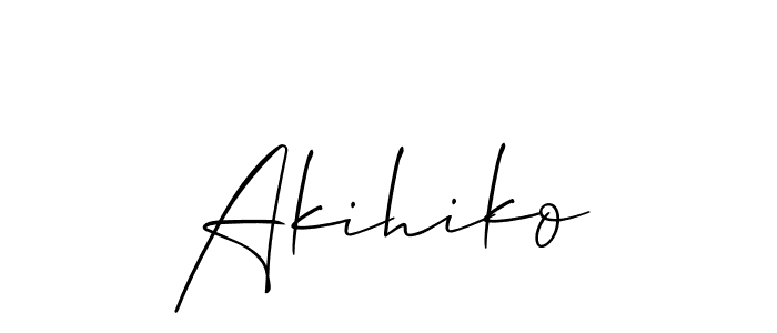 Design your own signature with our free online signature maker. With this signature software, you can create a handwritten (Allison_Script) signature for name Akihiko. Akihiko signature style 2 images and pictures png