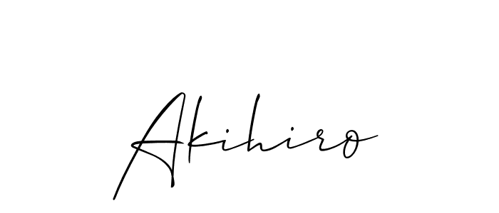 Use a signature maker to create a handwritten signature online. With this signature software, you can design (Allison_Script) your own signature for name Akihiro. Akihiro signature style 2 images and pictures png
