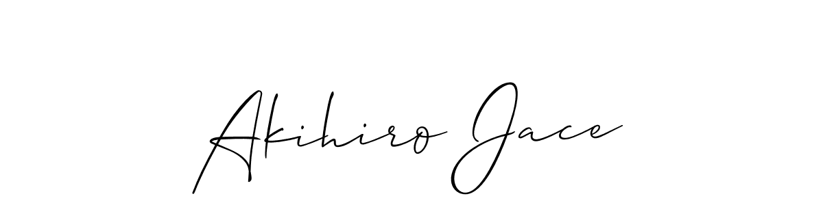 The best way (Allison_Script) to make a short signature is to pick only two or three words in your name. The name Akihiro Jace include a total of six letters. For converting this name. Akihiro Jace signature style 2 images and pictures png