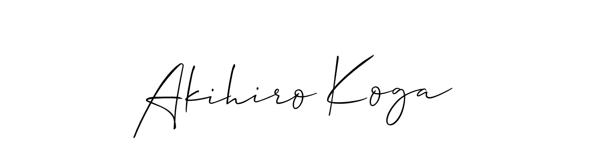 The best way (Allison_Script) to make a short signature is to pick only two or three words in your name. The name Akihiro Koga include a total of six letters. For converting this name. Akihiro Koga signature style 2 images and pictures png