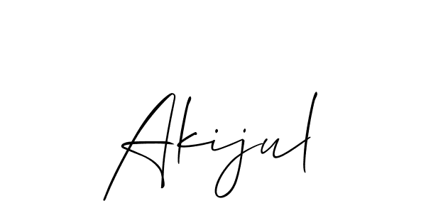 Create a beautiful signature design for name Akijul. With this signature (Allison_Script) fonts, you can make a handwritten signature for free. Akijul signature style 2 images and pictures png