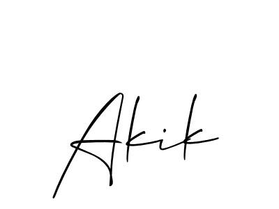 Make a beautiful signature design for name Akik. With this signature (Allison_Script) style, you can create a handwritten signature for free. Akik signature style 2 images and pictures png