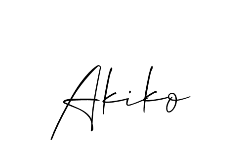Design your own signature with our free online signature maker. With this signature software, you can create a handwritten (Allison_Script) signature for name Akiko. Akiko signature style 2 images and pictures png