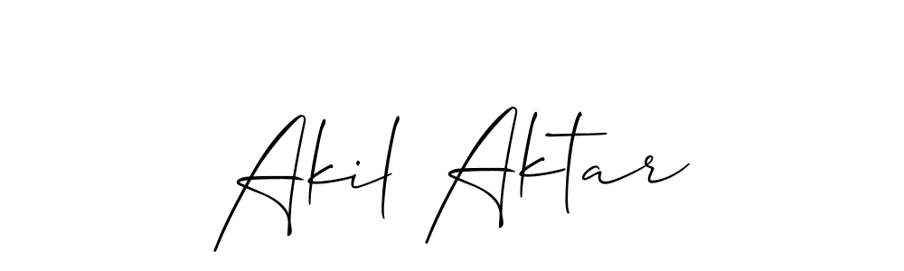 Akil Aktar stylish signature style. Best Handwritten Sign (Allison_Script) for my name. Handwritten Signature Collection Ideas for my name Akil Aktar. Akil Aktar signature style 2 images and pictures png