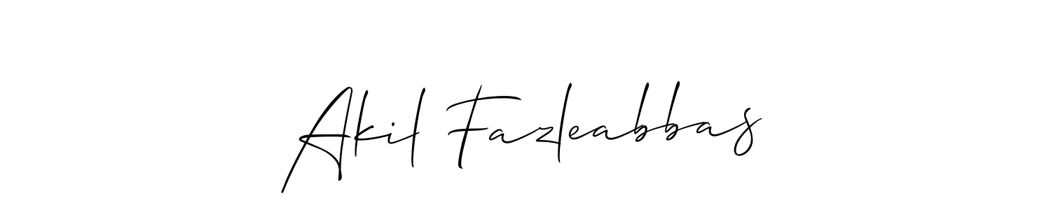 It looks lik you need a new signature style for name Akil Fazleabbas. Design unique handwritten (Allison_Script) signature with our free signature maker in just a few clicks. Akil Fazleabbas signature style 2 images and pictures png