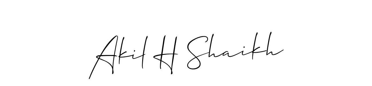 Make a beautiful signature design for name Akil H Shaikh. Use this online signature maker to create a handwritten signature for free. Akil H Shaikh signature style 2 images and pictures png