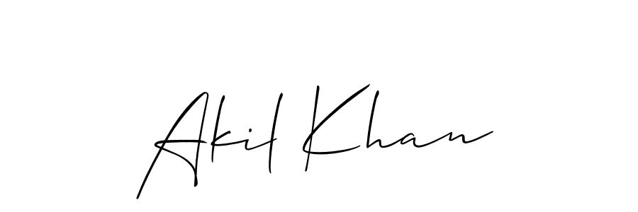 Akil Khan stylish signature style. Best Handwritten Sign (Allison_Script) for my name. Handwritten Signature Collection Ideas for my name Akil Khan. Akil Khan signature style 2 images and pictures png