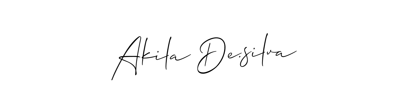 Make a beautiful signature design for name Akila De.silva. With this signature (Allison_Script) style, you can create a handwritten signature for free. Akila De.silva signature style 2 images and pictures png