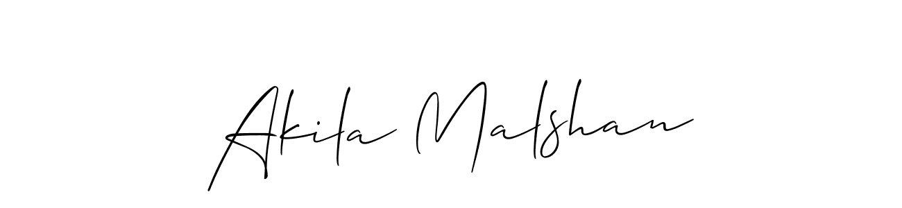 It looks lik you need a new signature style for name Akila Malshan. Design unique handwritten (Allison_Script) signature with our free signature maker in just a few clicks. Akila Malshan signature style 2 images and pictures png