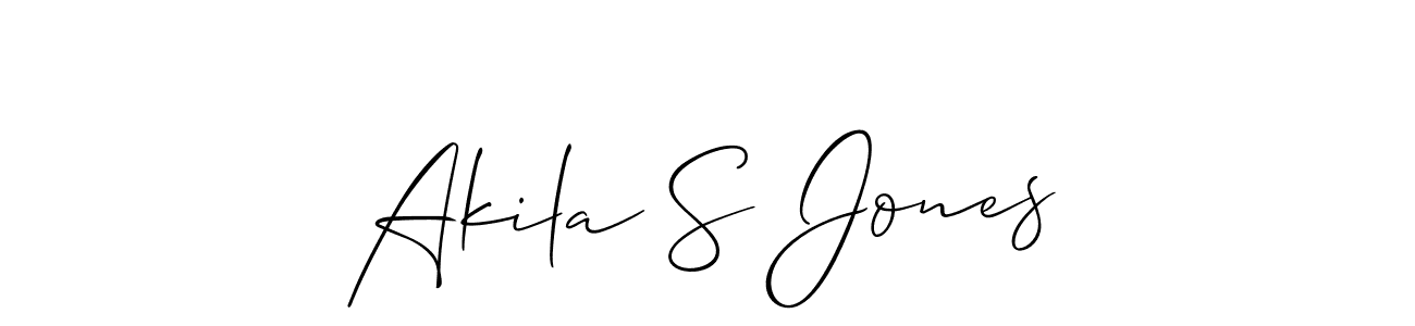 Also You can easily find your signature by using the search form. We will create Akila S Jones name handwritten signature images for you free of cost using Allison_Script sign style. Akila S Jones signature style 2 images and pictures png