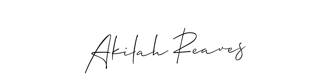 It looks lik you need a new signature style for name Akilah Reaves. Design unique handwritten (Allison_Script) signature with our free signature maker in just a few clicks. Akilah Reaves signature style 2 images and pictures png