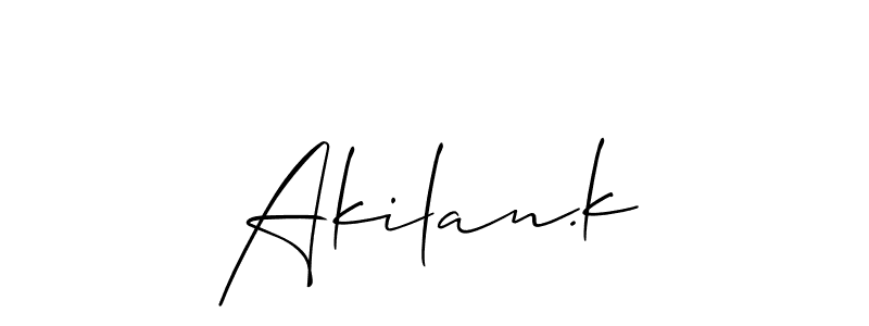 Best and Professional Signature Style for Akilan.k. Allison_Script Best Signature Style Collection. Akilan.k signature style 2 images and pictures png