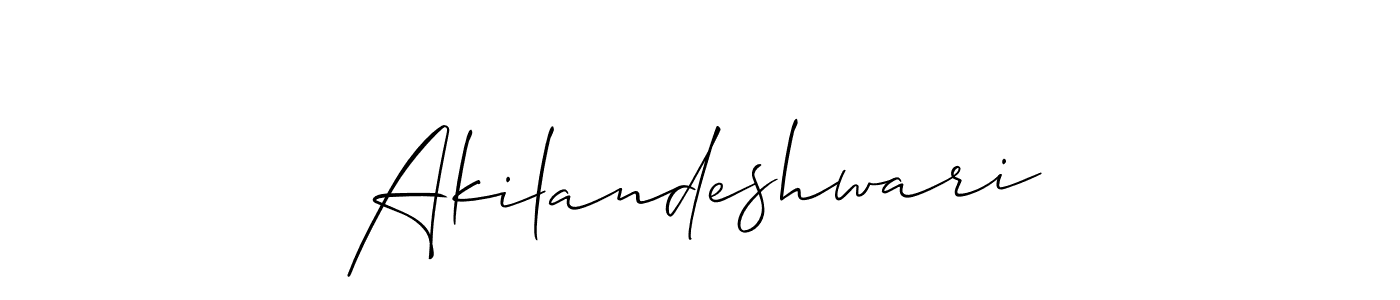 You can use this online signature creator to create a handwritten signature for the name Akilandeshwari. This is the best online autograph maker. Akilandeshwari signature style 2 images and pictures png