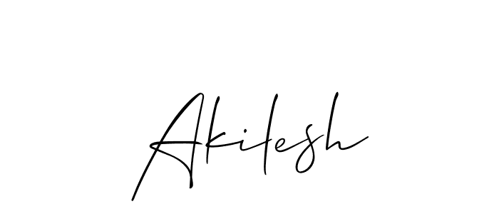 if you are searching for the best signature style for your name Akilesh. so please give up your signature search. here we have designed multiple signature styles  using Allison_Script. Akilesh signature style 2 images and pictures png