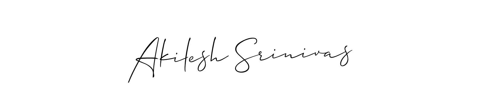 Also we have Akilesh Srinivas name is the best signature style. Create professional handwritten signature collection using Allison_Script autograph style. Akilesh Srinivas signature style 2 images and pictures png