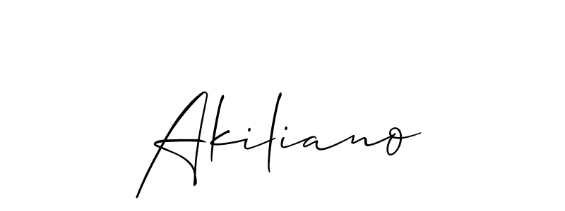 Once you've used our free online signature maker to create your best signature Allison_Script style, it's time to enjoy all of the benefits that Akiliano name signing documents. Akiliano signature style 2 images and pictures png