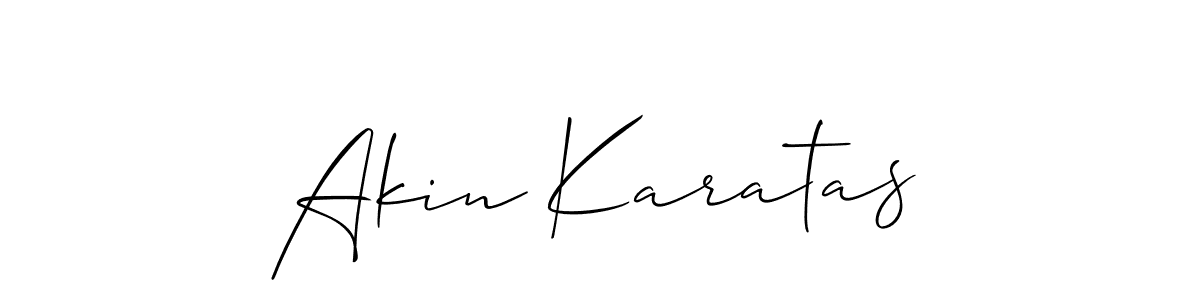 Akin Karatas stylish signature style. Best Handwritten Sign (Allison_Script) for my name. Handwritten Signature Collection Ideas for my name Akin Karatas. Akin Karatas signature style 2 images and pictures png