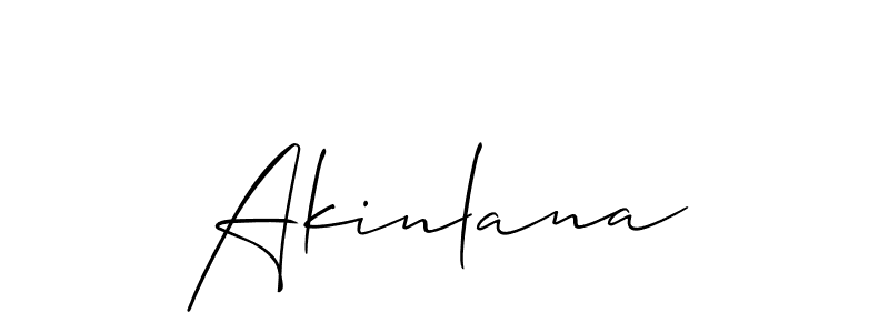 Also we have Akinlana name is the best signature style. Create professional handwritten signature collection using Allison_Script autograph style. Akinlana signature style 2 images and pictures png