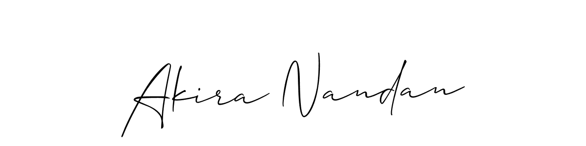 You should practise on your own different ways (Allison_Script) to write your name (Akira Nandan) in signature. don't let someone else do it for you. Akira Nandan signature style 2 images and pictures png