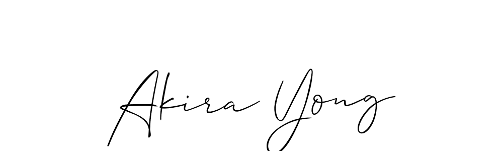 How to make Akira Yong name signature. Use Allison_Script style for creating short signs online. This is the latest handwritten sign. Akira Yong signature style 2 images and pictures png