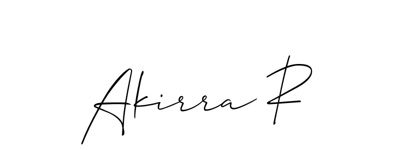 Akirra R stylish signature style. Best Handwritten Sign (Allison_Script) for my name. Handwritten Signature Collection Ideas for my name Akirra R. Akirra R signature style 2 images and pictures png